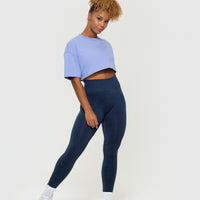 Comfort Oversized Cropped Short Sleeve T-Shirt | Violet