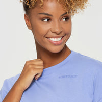 Comfort Oversized Cropped Short Sleeve T-Shirt | Violet