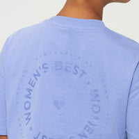 Comfort Oversized Cropped Short Sleeve T-Shirt | Violet