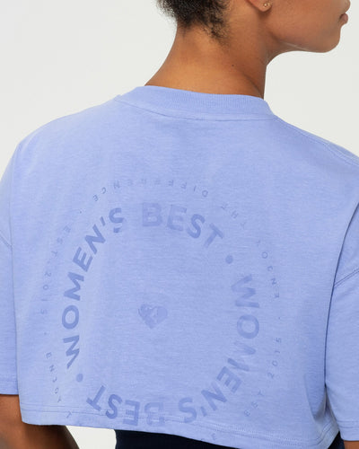 Comfort Oversized Cropped Short Sleeve T-Shirt | Violet