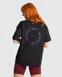 Comfort Oversized Short Sleeve T-Shirt | Black