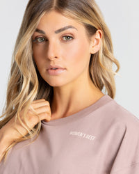 Comfort Oversized Short Sleeve T-Shirt | Taupe